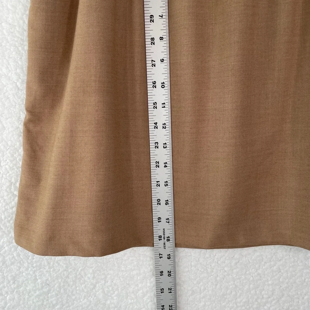 J.Crew‎ Camel Wool Blend Elastic Waist Mini Skirt with Pockets Size 12 95435